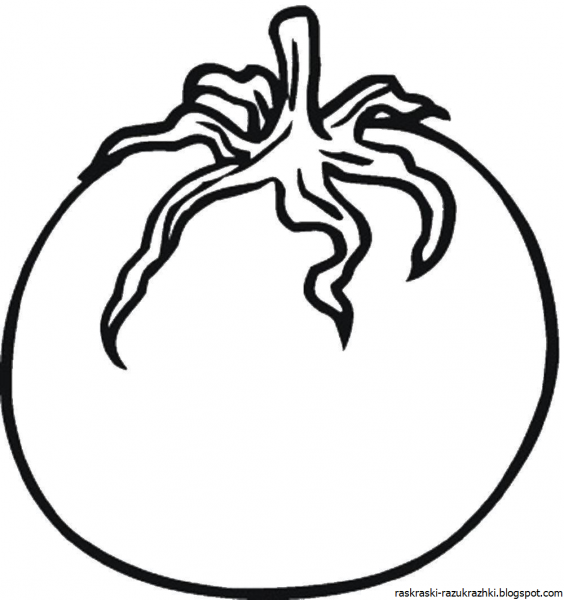 Помидор раскраска для детей
