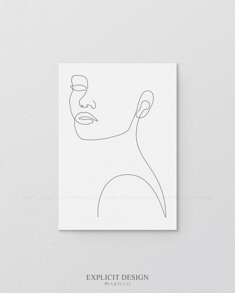 Лицо одной линией