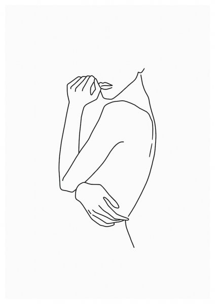 Девушка линиями