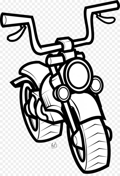 Мотоцикл черно белый