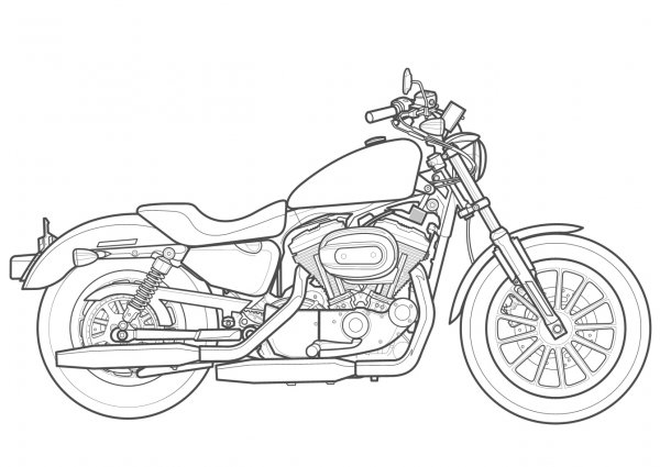 Harley Davidson 1200 Sportster чертежи