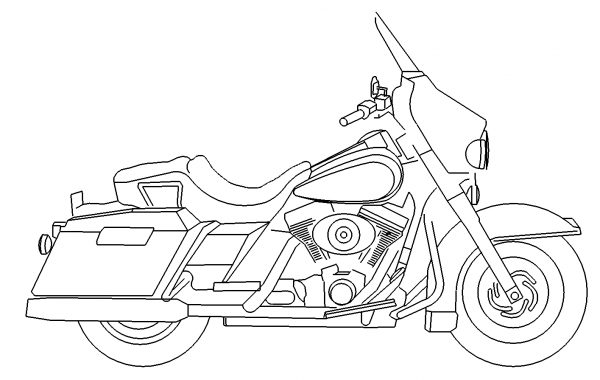 Мотоцикл рисунок карандашом для детей