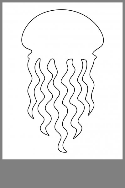 Раскраска для детей морские обитатели медуза