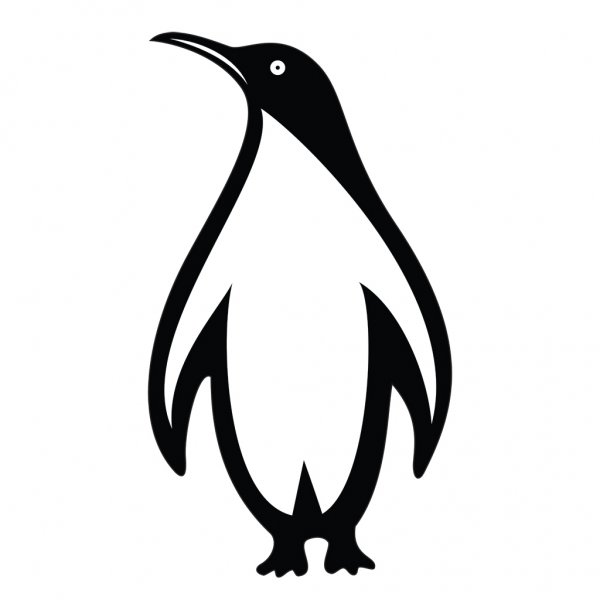 Пингвин силуэт