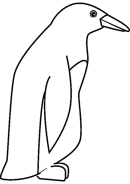 Пингвиненок раскраска для детей