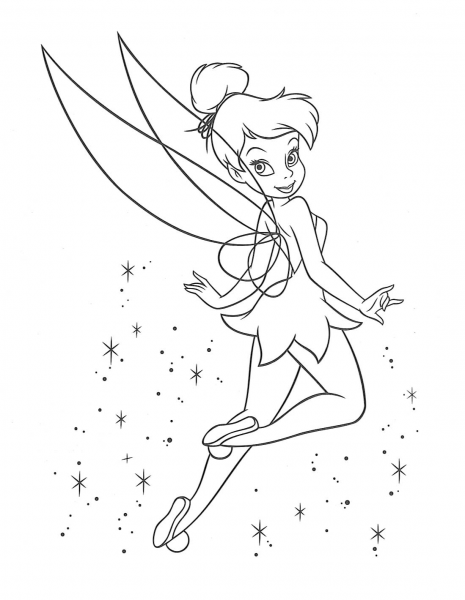 Фея Динь Динь для срисовки