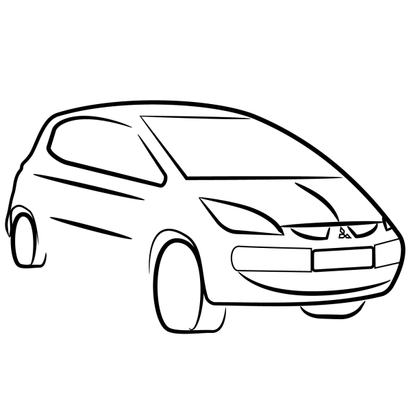 Машина Митсубиси Кольт разукрашка