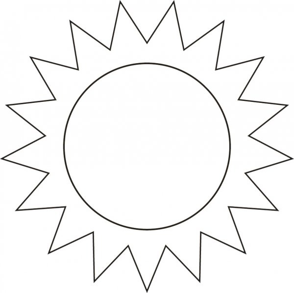 Солнце раскраска