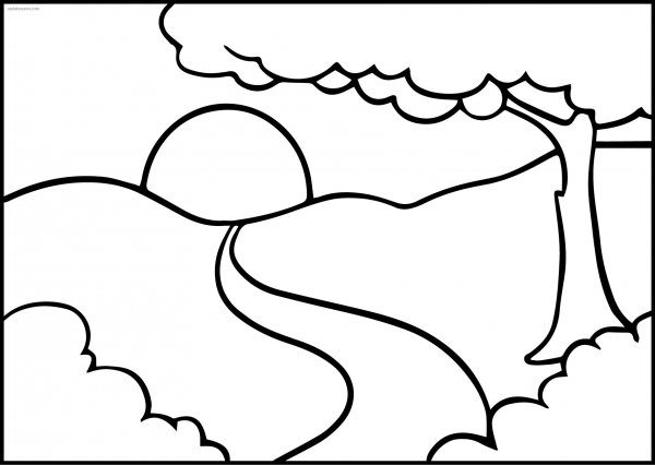 Раскраски для малышей природа