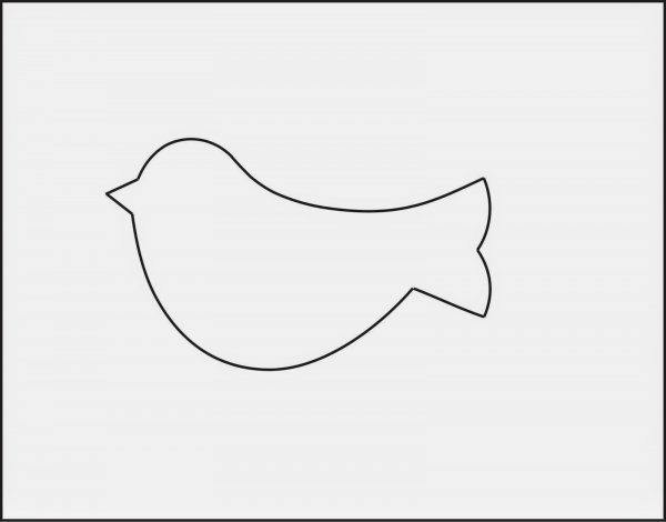 Контур птицы для вырезания