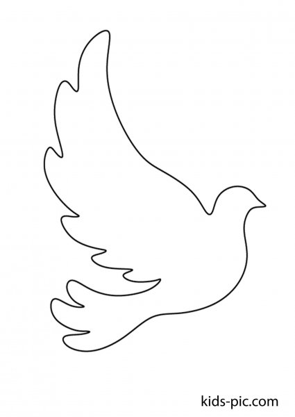 Трафарет голубя для вырезания