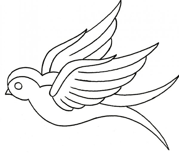 Птица рисунок