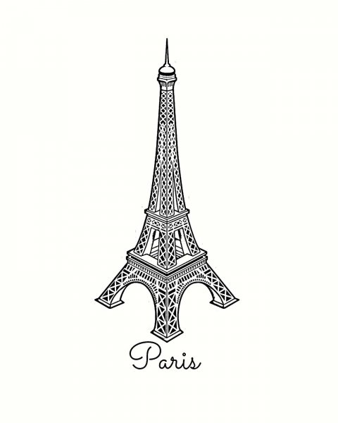 Рисунок Эйфелевой башни