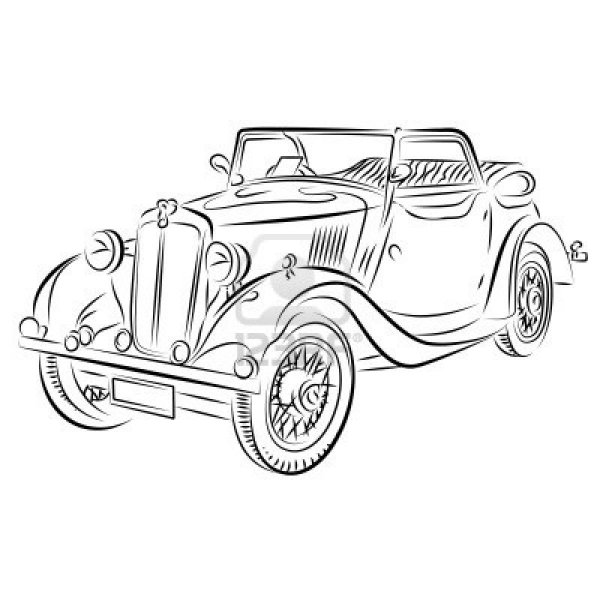 Контур ретро авто
