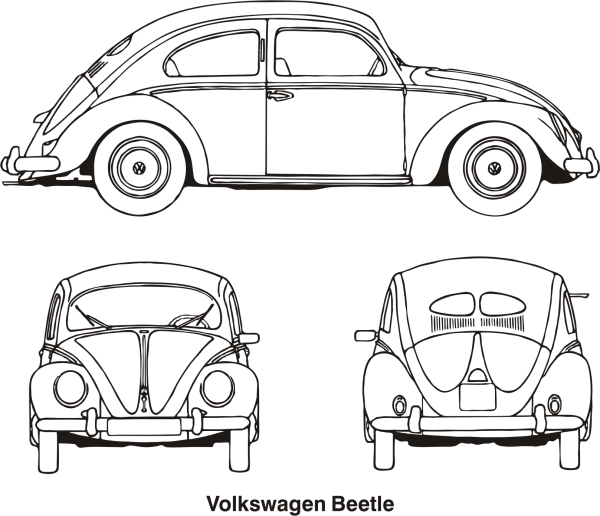 Фольксваген Жук силуэт