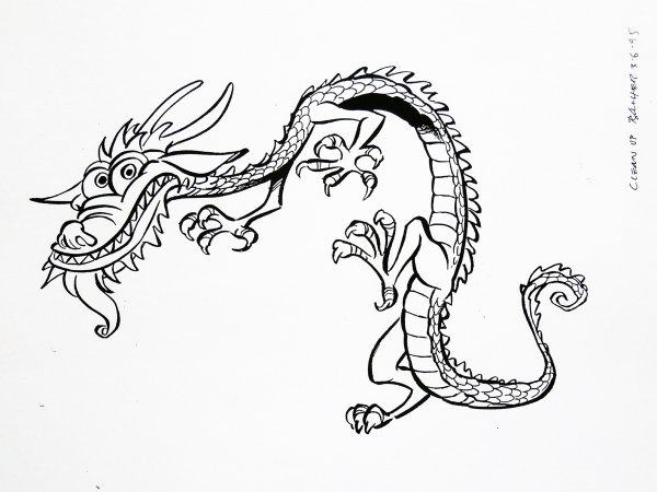 Китайский дракон для выжигания