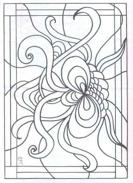 Орнамент для витражной росписи