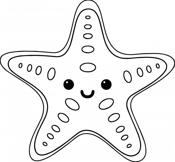 Морская звезда раскраска для детей