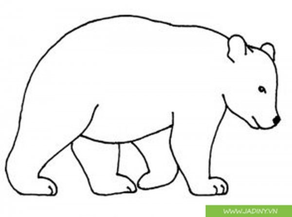 Трафарет медведя для рисования