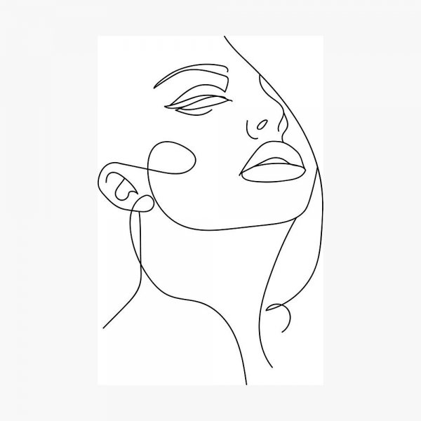 Контур женского лица