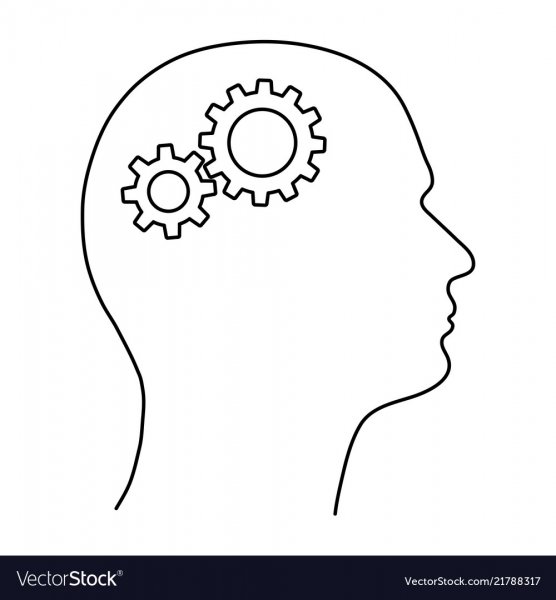 Профиль человека контур
