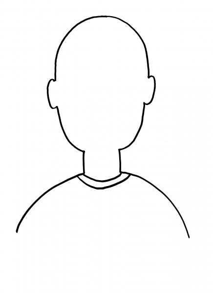 Контур человеческой головы