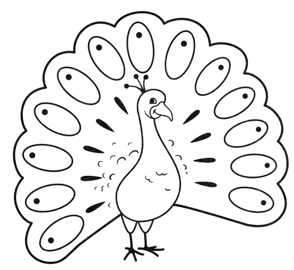 Павлин для вырезания