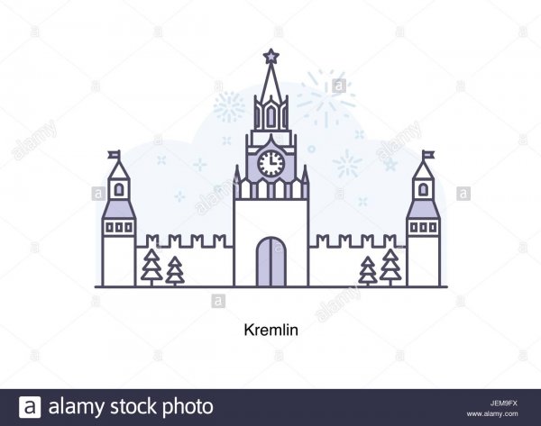 Трафарет Кремль Москва