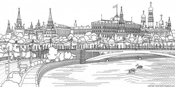 Раскраска Москва для детей