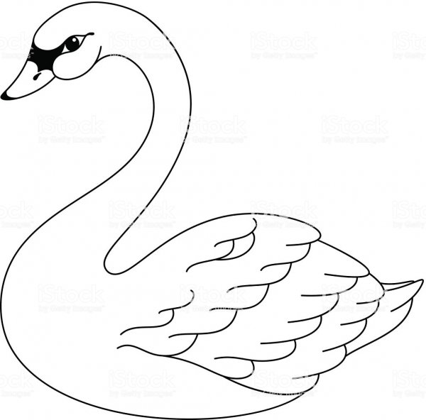 Шаблон лебедя