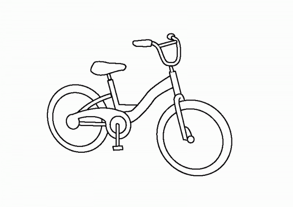 Велосипед карандашом для детей