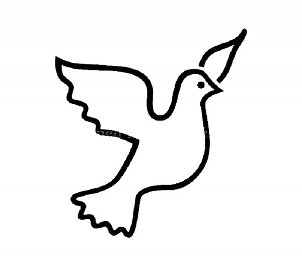 Трафарет голубя для вырезания