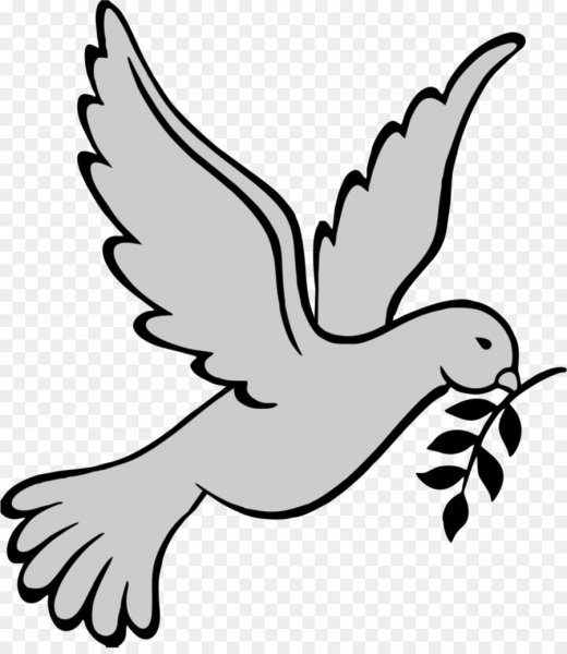 Трафарет голубя для вырезания