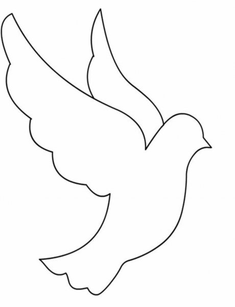 Трафарет голубя для вырезания