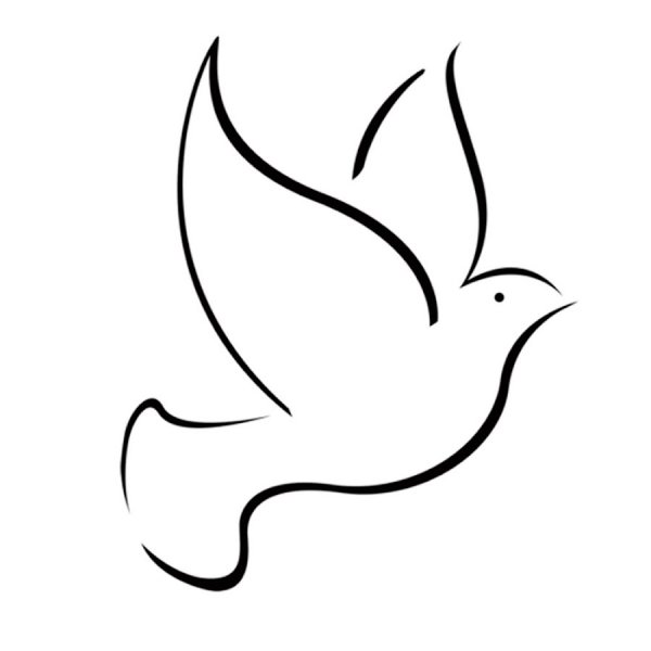 Голубки трафарет