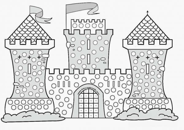 Крепость раскраска