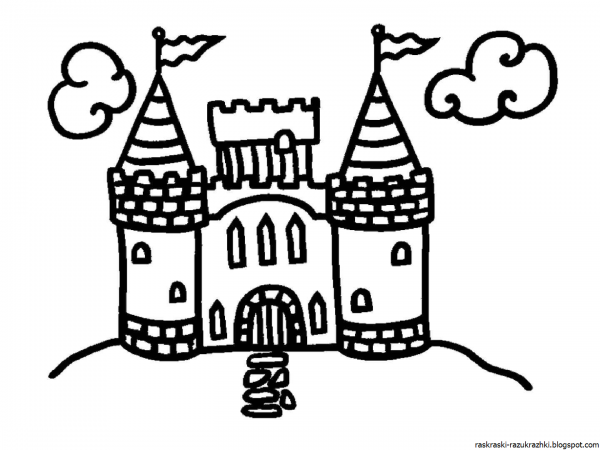 Раскраски для девочек замок