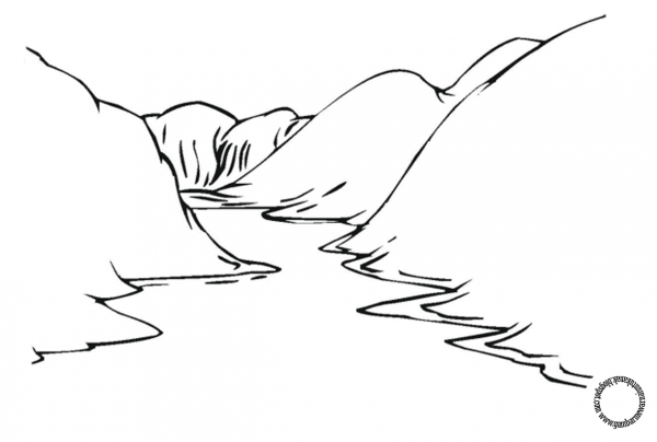 Река раскраска для детей