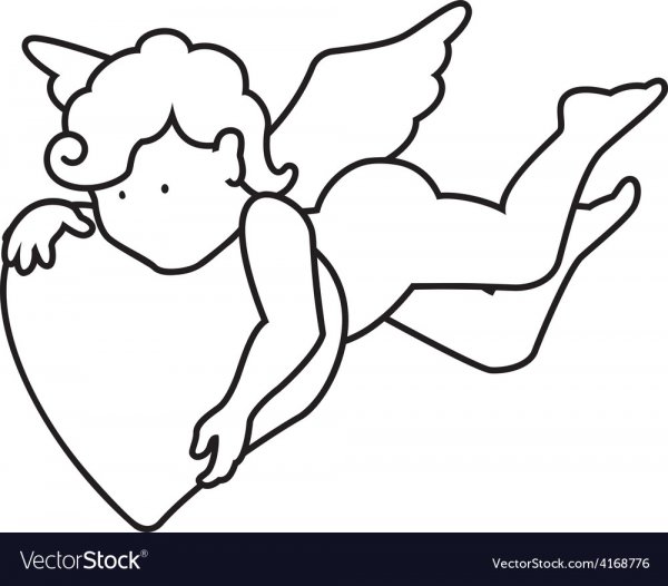 Трафарет крыльев ангелочка