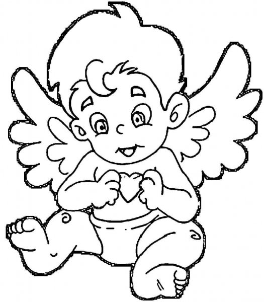 Ангел раскраска для детей