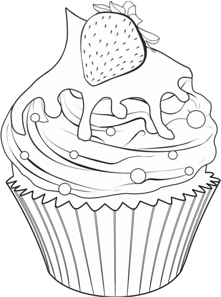 Раскраски кексы и пирожные