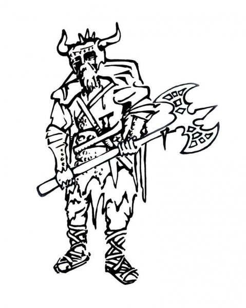 Набросок викинга