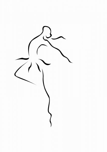 Силуэт женщины из линий