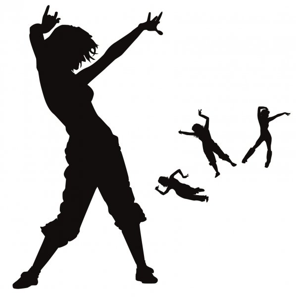 Силуэт стонущей девушки