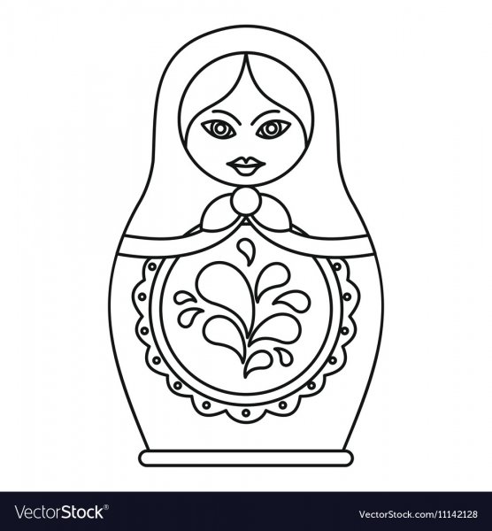 Полхов-Майданская Матрешка раскраска