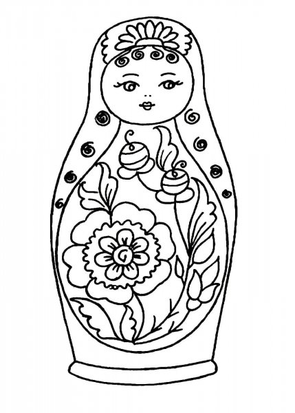 Матрешки для раскрашивания детям