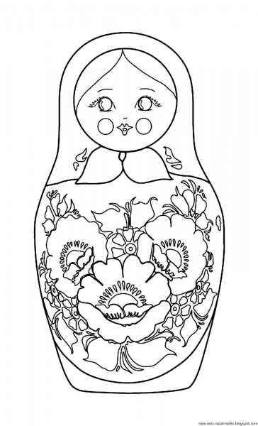 Рисование матрешки