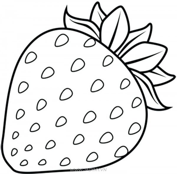 Раскраска клубника для детей 3-4 лет