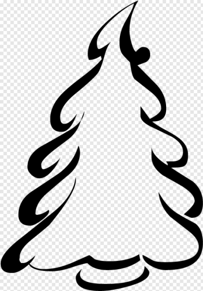 Елка контур