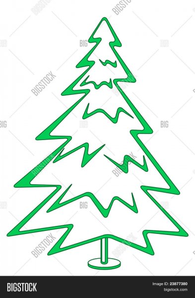 Елка контур